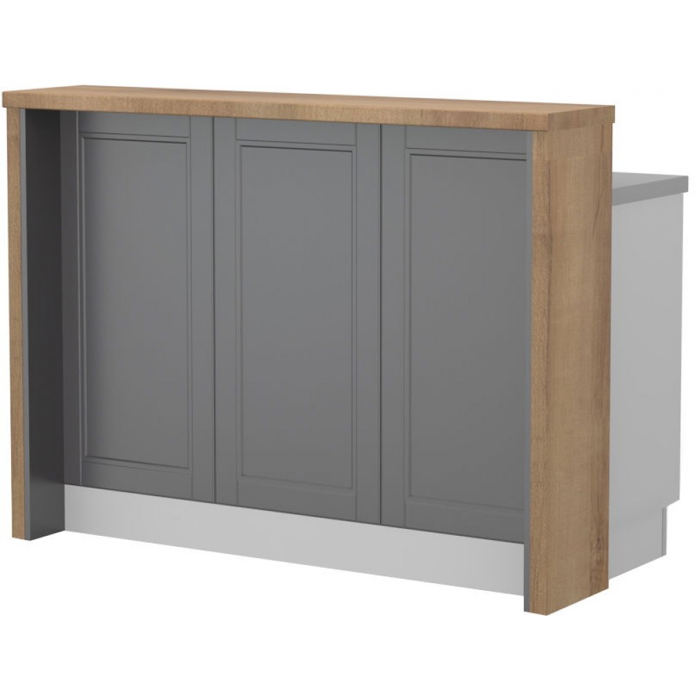 Πάγκος νησίδας Tahoma-Μήκος: 135 εκ.-Γραφίτης-Pacific Wallnut