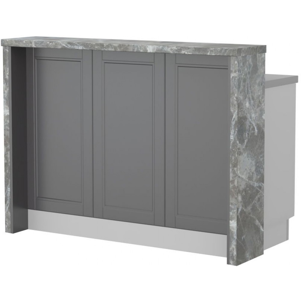 Πάγκος νησίδας Tahoma-Μήκος: 135 εκ.-Γραφίτης-Siena Marble