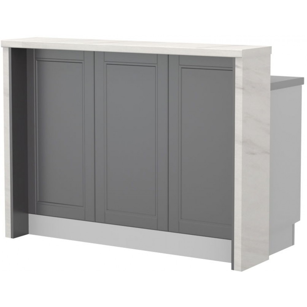 Πάγκος νησίδας Tahoma-Μήκος: 135 εκ.-Γραφίτης-White Marble