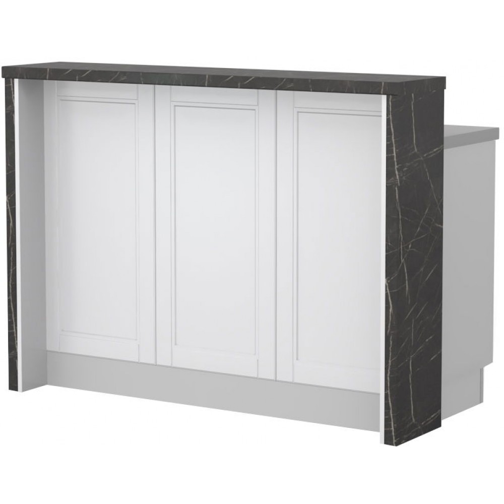 Πάγκος νησίδας Tahoma-Μήκος: 135 εκ.-Λευκό ματ-Black Stone