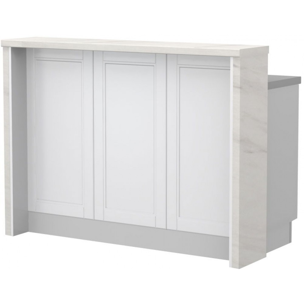 Πάγκος νησίδας Tahoma-Μήκος: 135 εκ.-Λευκό ματ-White Marble