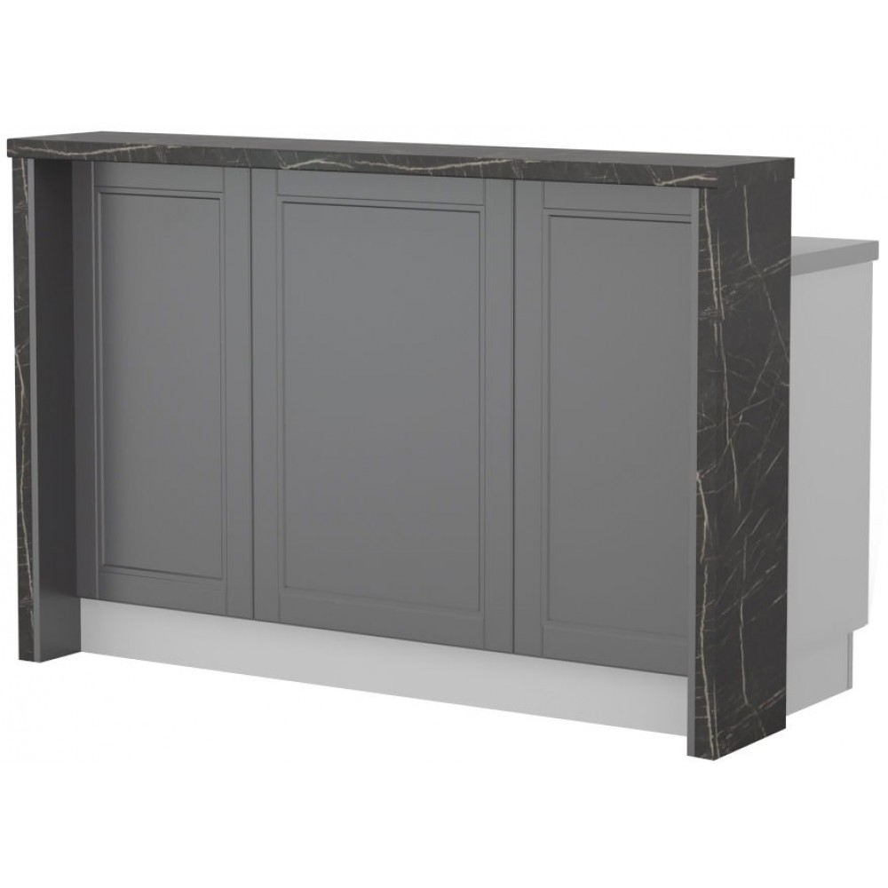 Πάγκος νησίδας Tahoma-Μήκος: 150 εκ.-Γραφίτης-Black Stone