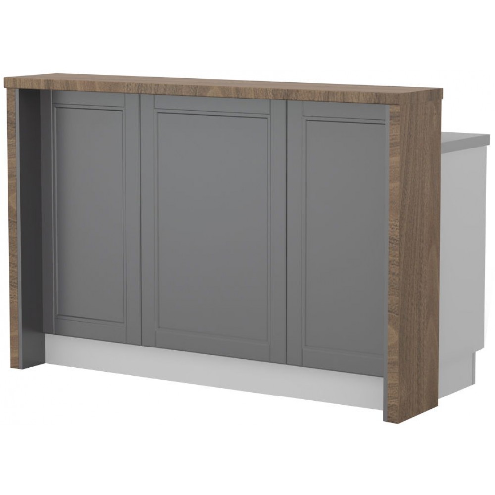 Πάγκος νησίδας Tahoma-Μήκος: 150 εκ.-Γραφίτης-Carini Wallnut