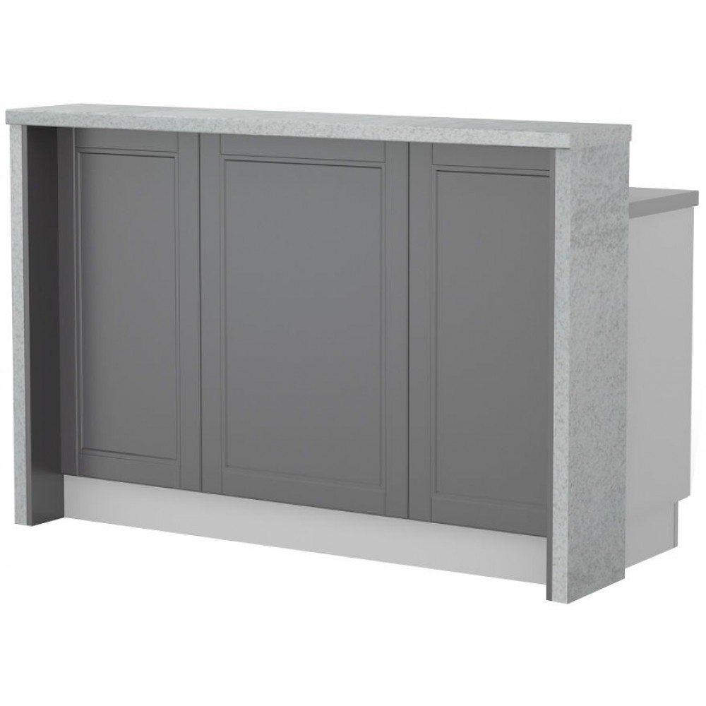 Πάγκος νησίδας Tahoma-Μήκος: 150 εκ.-Γραφίτης-Chromix Silver