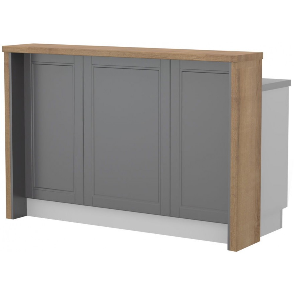 Πάγκος νησίδας Tahoma-Μήκος: 150 εκ.-Γραφίτης-Pacific Wallnut