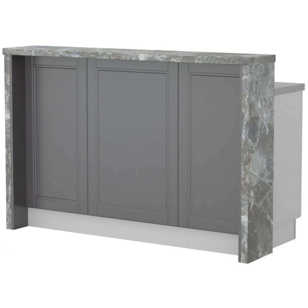 Πάγκος νησίδας Tahoma-Μήκος: 150 εκ.-Γραφίτης-Siena Marble