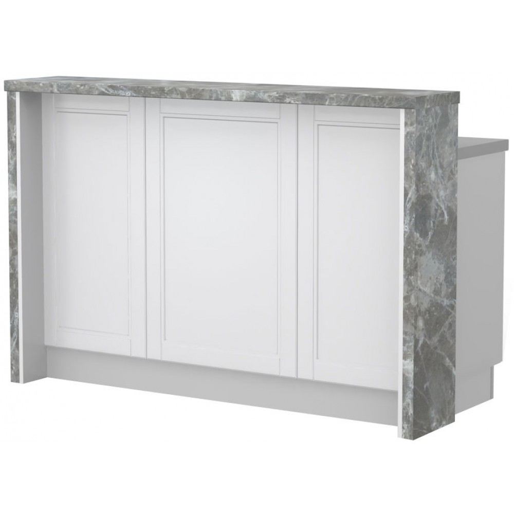 Πάγκος νησίδας Tahoma-Μήκος: 150 εκ.-Λευκό ματ-Siena Marble