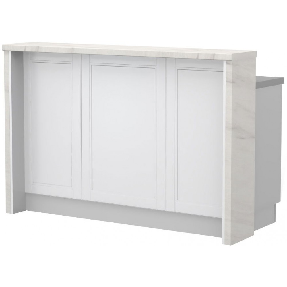 Πάγκος νησίδας Tahoma-Μήκος: 150 εκ.-Λευκό ματ-White Marble