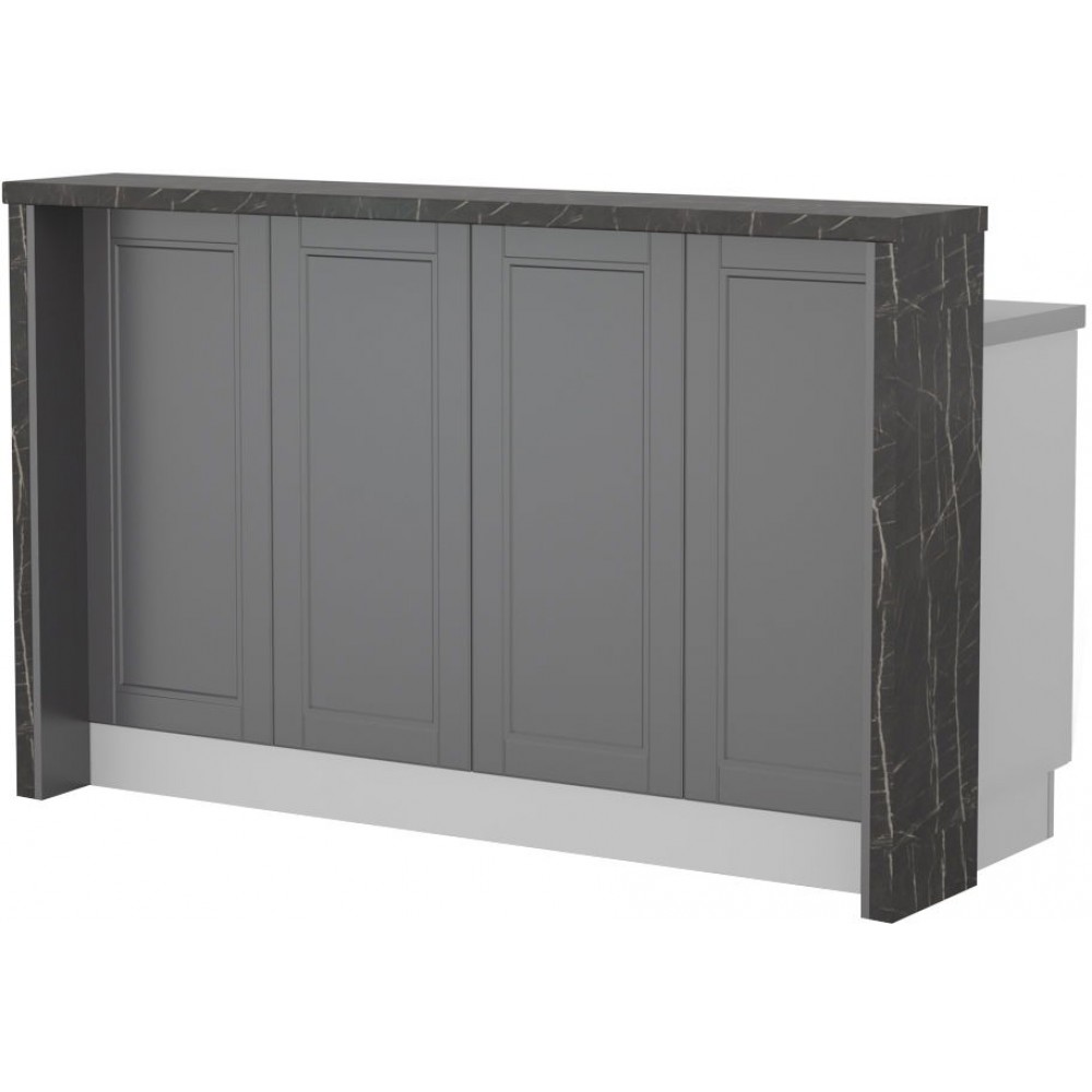 Πάγκος νησίδας Tahoma-Μήκος: 160 εκ.-Γραφίτης-Black Stone