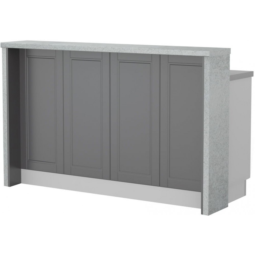 Πάγκος νησίδας Tahoma-Μήκος: 160 εκ.-Γραφίτης-Chromix Silver