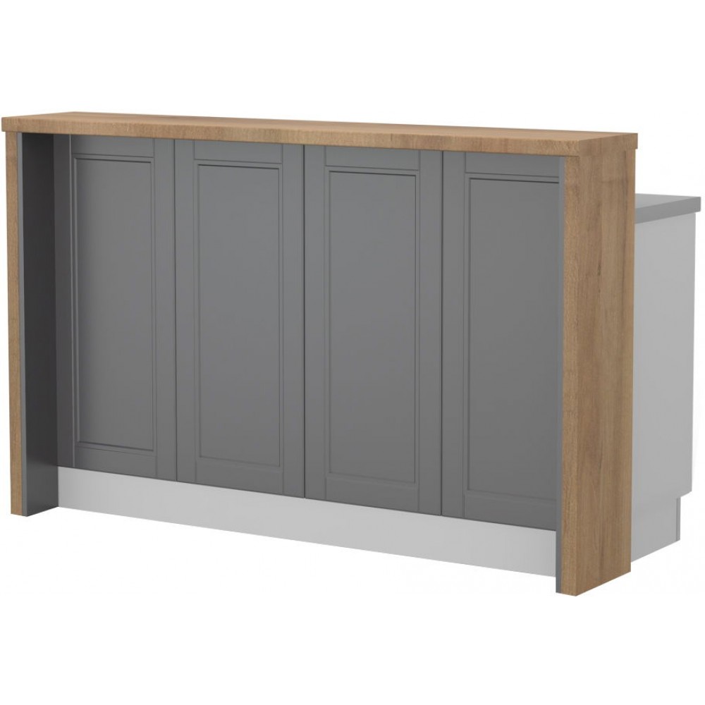 Πάγκος νησίδας Tahoma-Μήκος: 160 εκ.-Γραφίτης-Pacific Wallnut