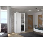 Ντουλάπα Condra 100 συρόμενη-Leuko 100x58x200