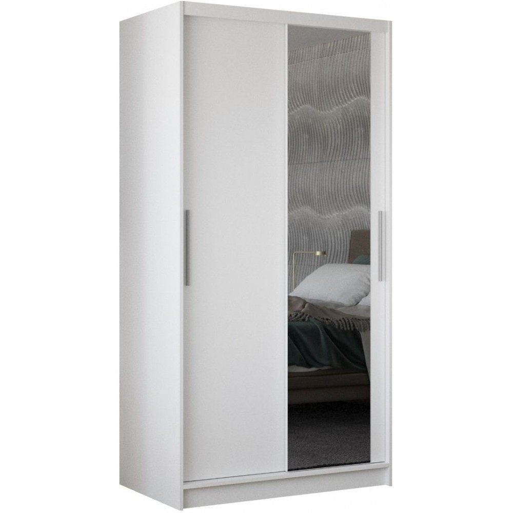Ντουλάπα Condra 100 συρόμενη-Leuko 100x58x200