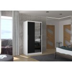 Ντουλάπα Condra 100 συρόμενη-Leuko-Mauro 100x58x200