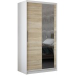 Ντουλάπα Condra 100 συρόμενη-Leuko Fusiko 100x58x200