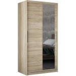 Ντουλάπα Condra 100 συρόμενη-Fusiko 100x58x200