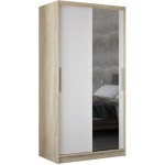 Ντουλάπα Condra 100 συρόμενη-Fusiko-Leuko 100x58x200