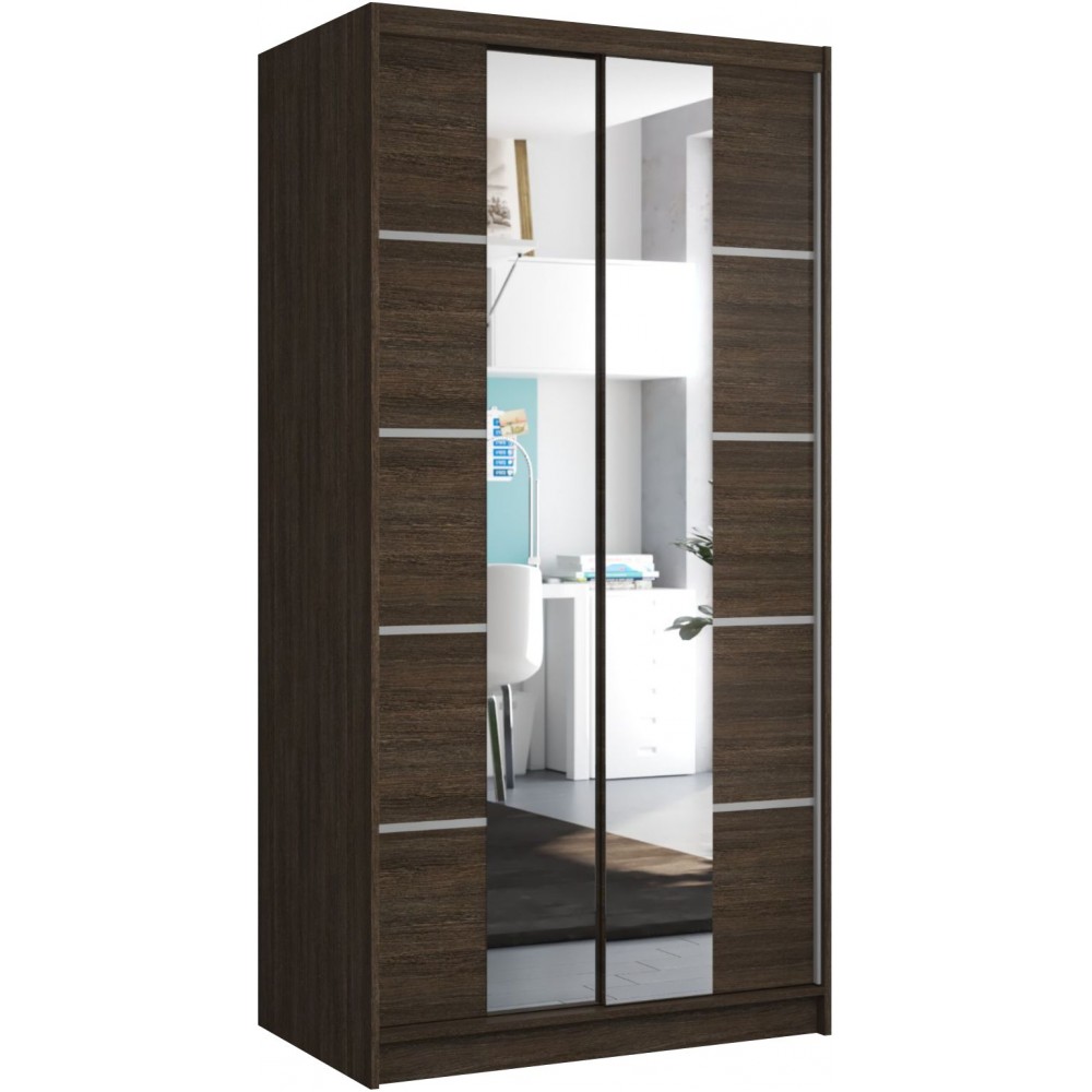 Ντουλάπα Sosa 100 συρόμενη-Sokolati 100x58x200