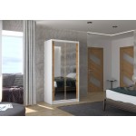 Ντουλάπα Nubia 100 συρόμενη-Leuko-Artisan 100x58x200