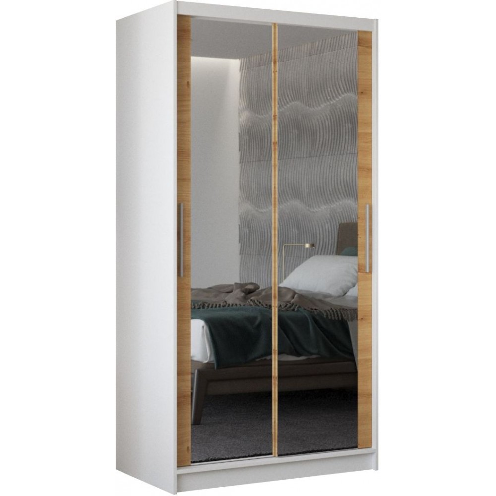 Ντουλάπα Nubia 100 συρόμενη-Leuko-Artisan 100x58x200