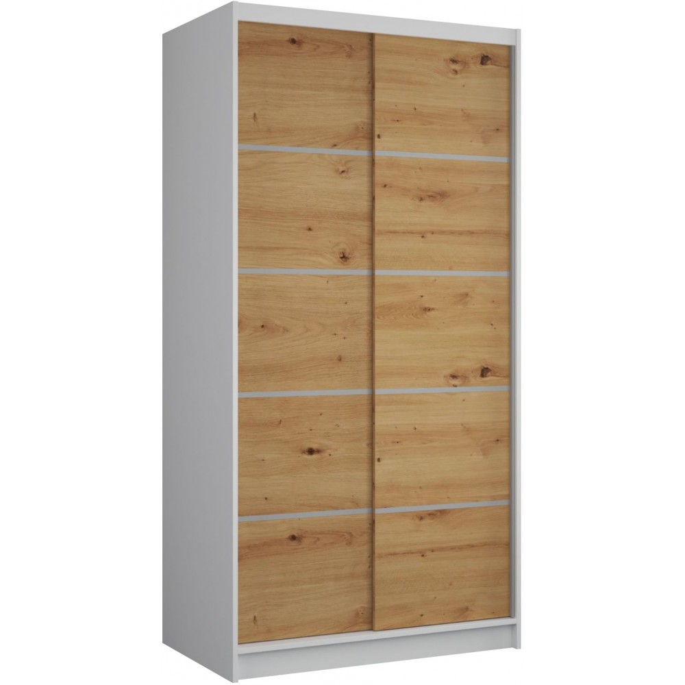 Ντουλάπα Frule 100 συρόμενη-Leuko-Artisan 100x58x200