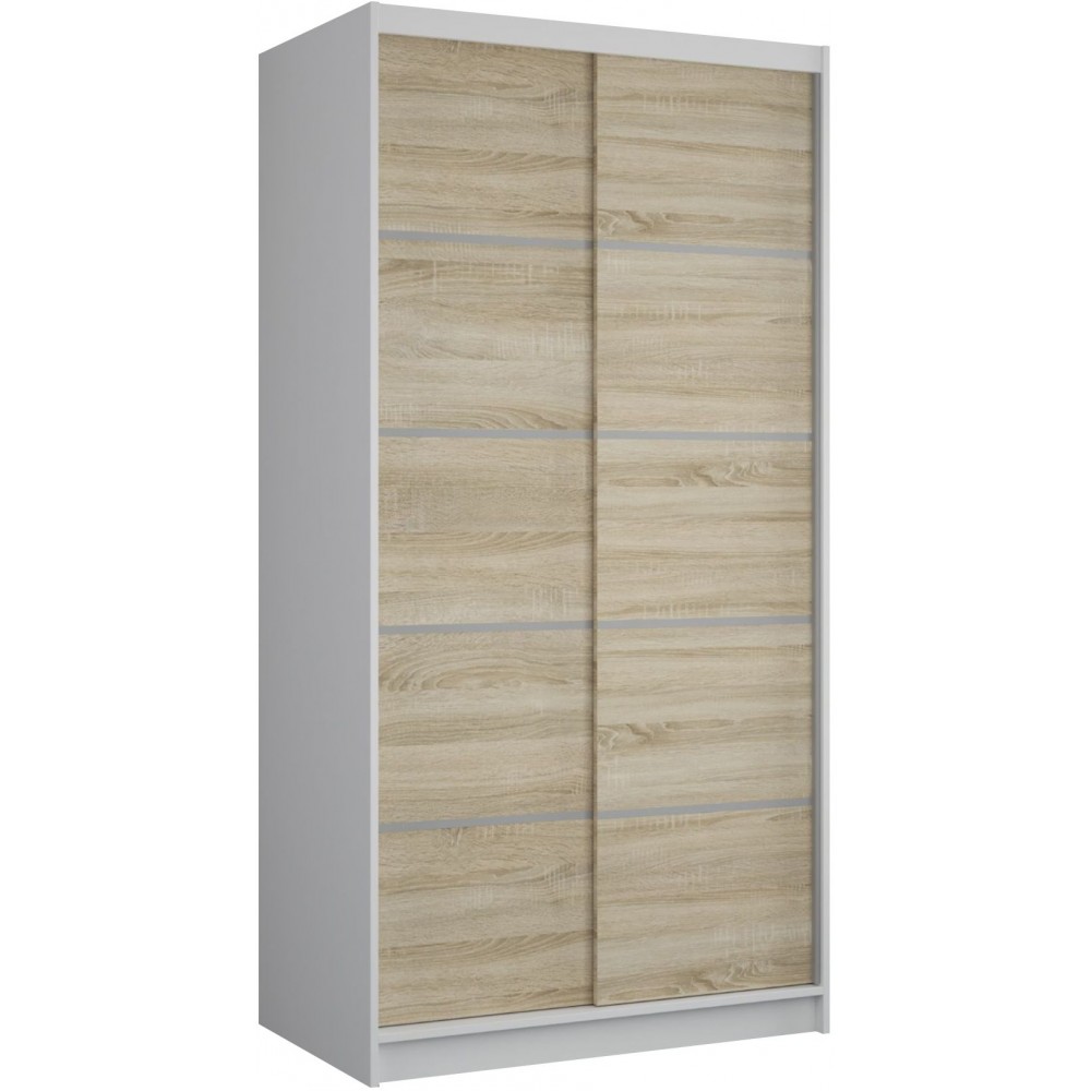 Ντουλάπα Frule 100 συρόμενη-Leuko Fusiko 100x58x200