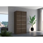 Ντουλάπα Frule 100 συρόμενη-Sokolati 100x58x200