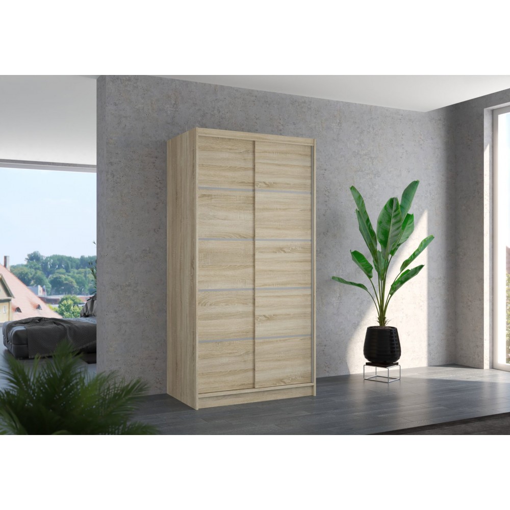 Ντουλάπα Frule 100 συρόμενη-Fusiko 100x58x200