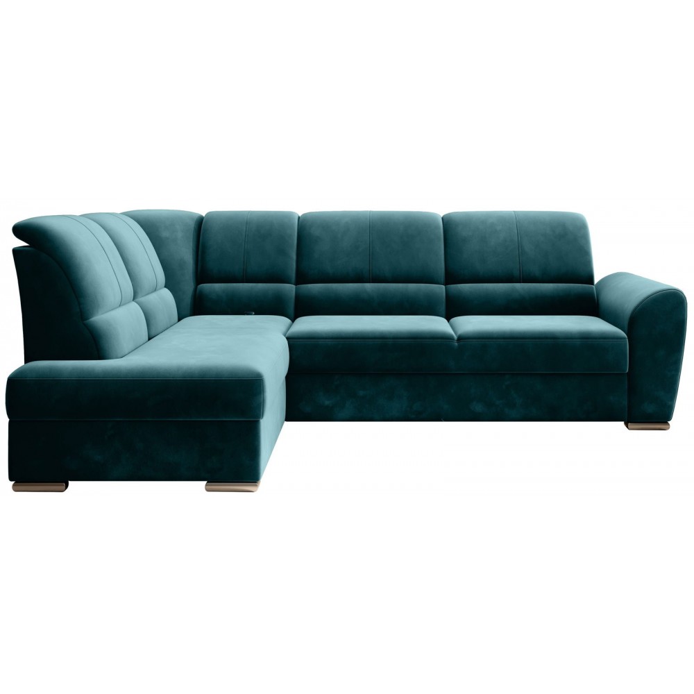 Γωνιακός καναπές Bisero-Petrol-Αριστερή