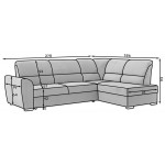 Γωνιακός καναπές Bisero-Anthraki-Αριστερή