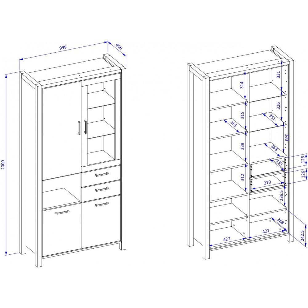 Βιτρίνα Amelie 4D2S