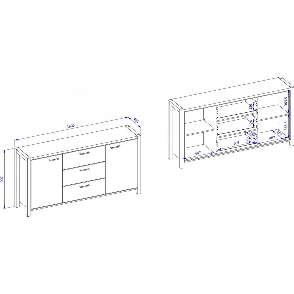 Μπουφές Amelie 4D3S