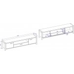 Έπιπλο τηλεόρασης Amelie -Μήκος: 210 εκ.