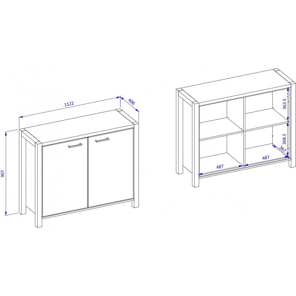 Μπουφές Amelie 2D