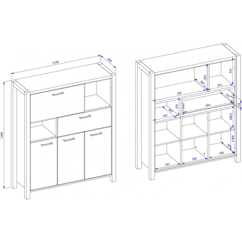 Μπουφές Amelie 3D1S1K