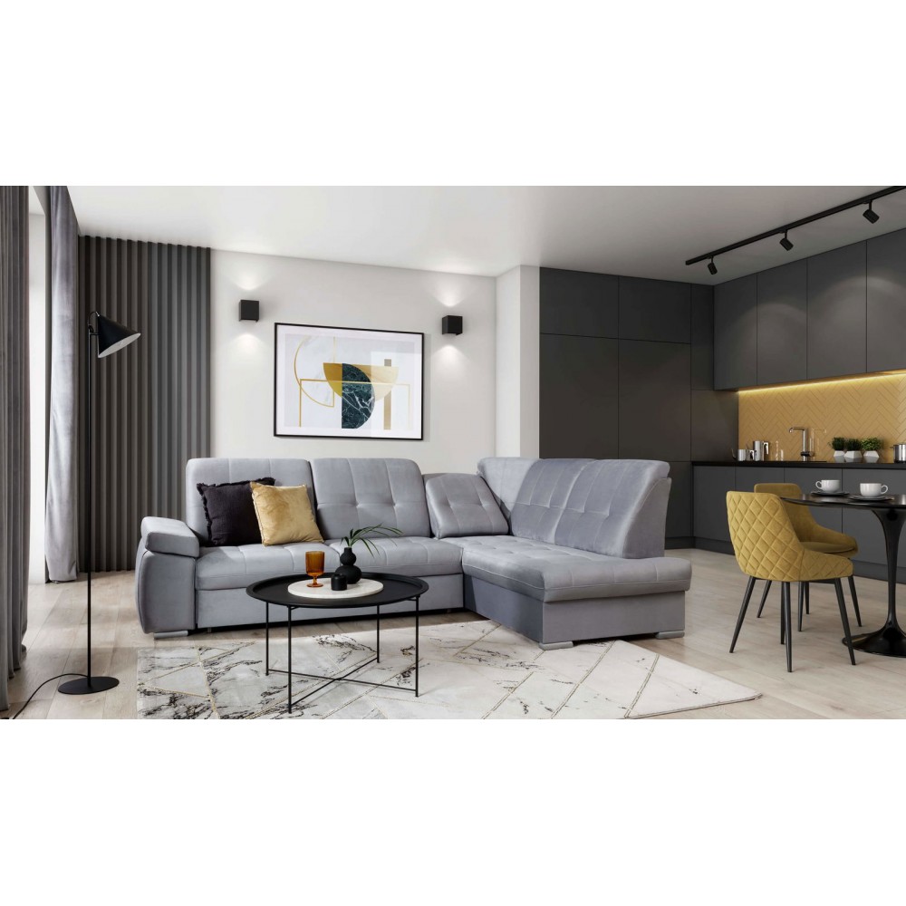 Γωνιακός καναπές Dorro-Petrol-Δεξιά