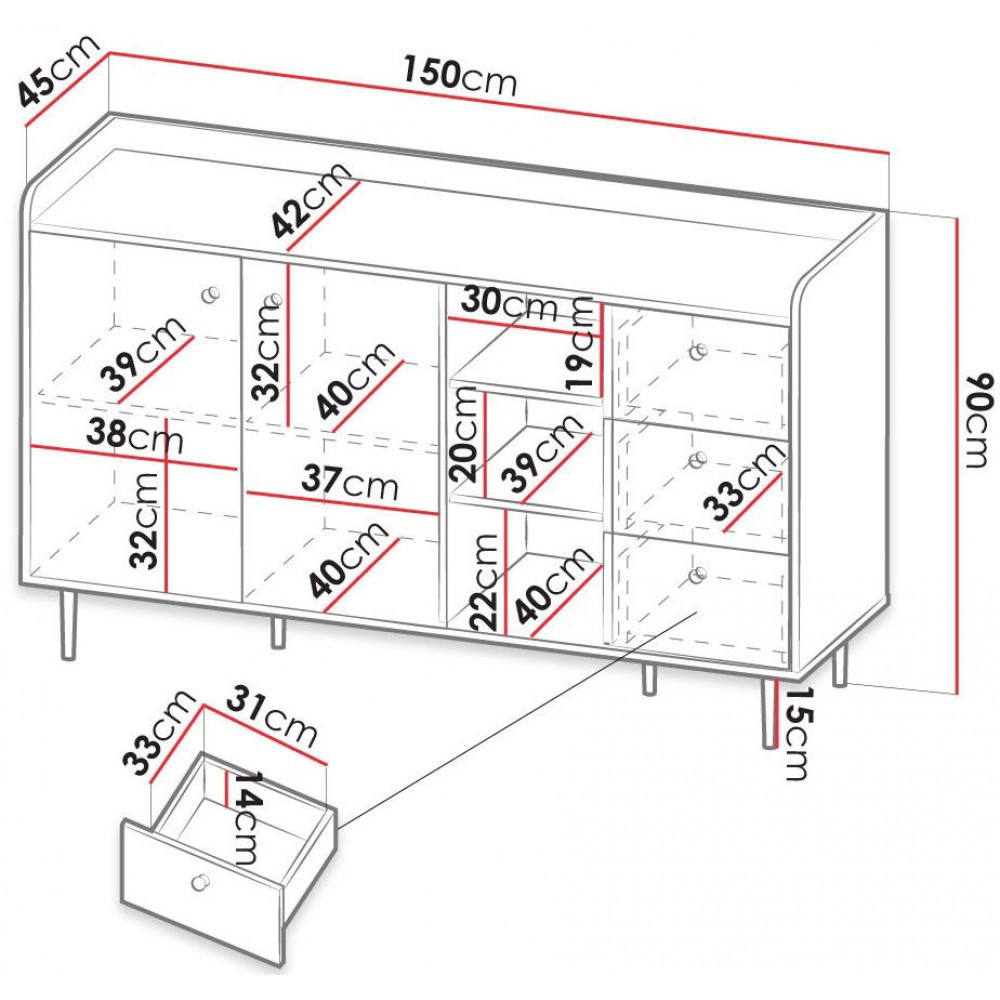 Μπουφές Vasina PC01