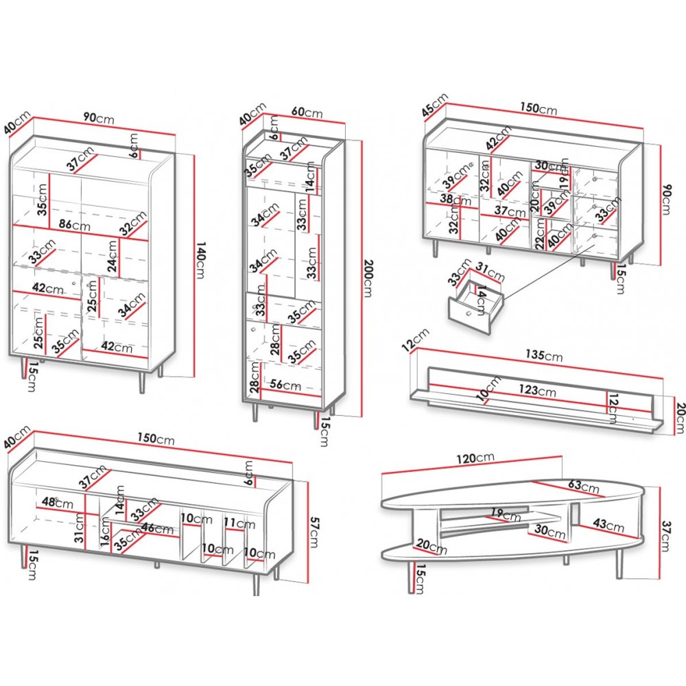 Έπιπλο τηλεόρασης Vasina 100