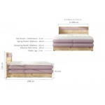 Επενδυμένο κρεβάτι Nord με στρώμα και ανώστρωμα-Mple-140 x 200