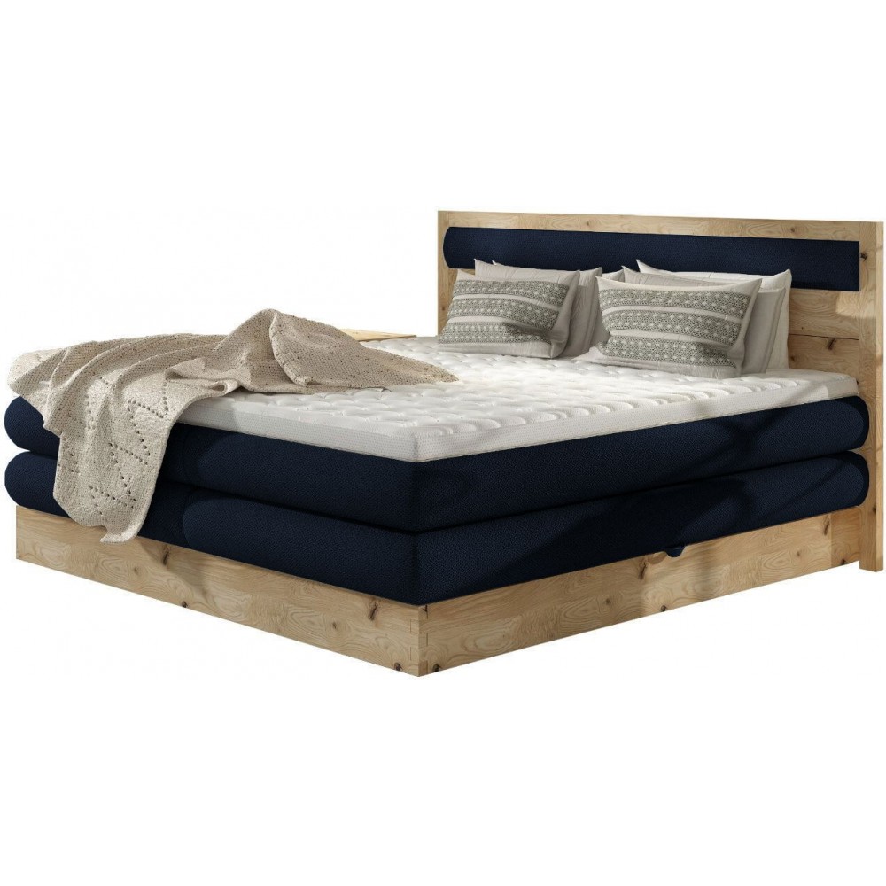 Επενδυμένο κρεβάτι Nord με στρώμα και ανώστρωμα-Mple-160 x 200