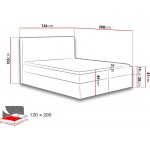 Επενδυμένο κρεβάτι Cosmo-Prasino-120 x 200