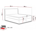 Επενδυμένο κρεβάτι Cosmo-Prasino-180 x 200