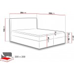 Επενδυμένο κρεβάτι Cosmo-Prasino-200 x 200