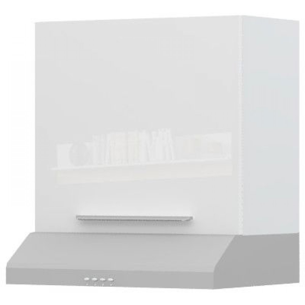 Ντουλάπι κρεμαστό Raval A7-60-1K για απορροφητήρα-Λευκό - Λευκό γυαλιστερό