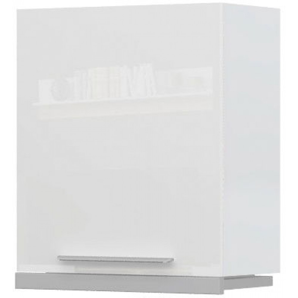 Ντουλάπι κρεμαστό Raval A7-60-1KU για απορροφητήρα συρόμενο-Λευκό - Λευκό γυαλιστερό