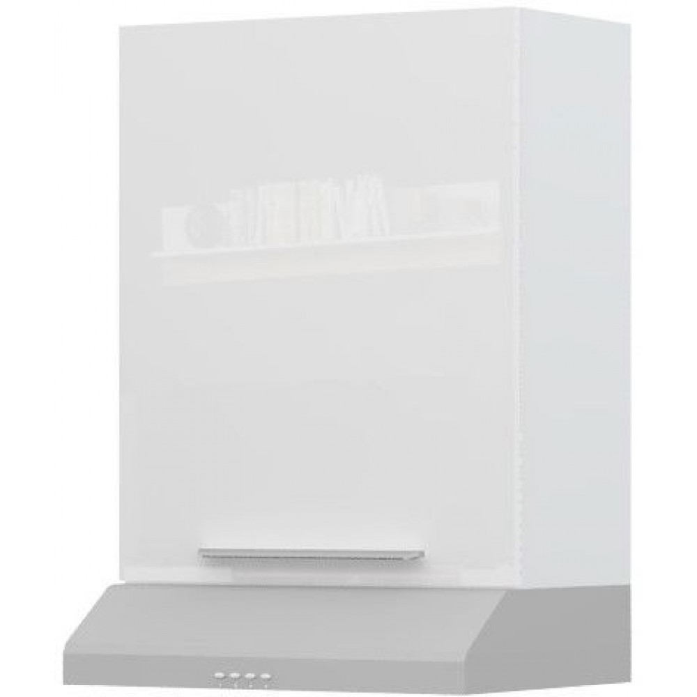 Ντουλάπι κρεμαστό Raval A9-60-1K για απορροφητήρα-Λευκό - Λευκό γυαλιστερό