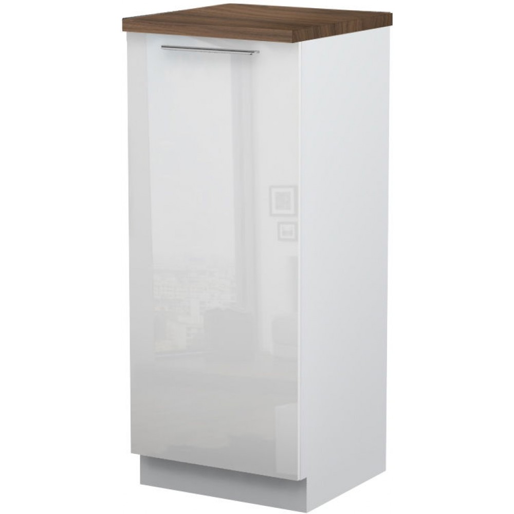 Επιδαπέδιο ντουλάπι ψηλό Raval K14-60-1KF-Λευκό - Λευκό γυαλιστερό