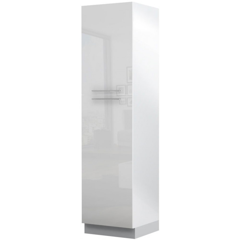 Επιδαπέδιο ντουλάπι ψηλό Raval K23-60-2KF-Λευκό - Λευκό γυαλιστερό