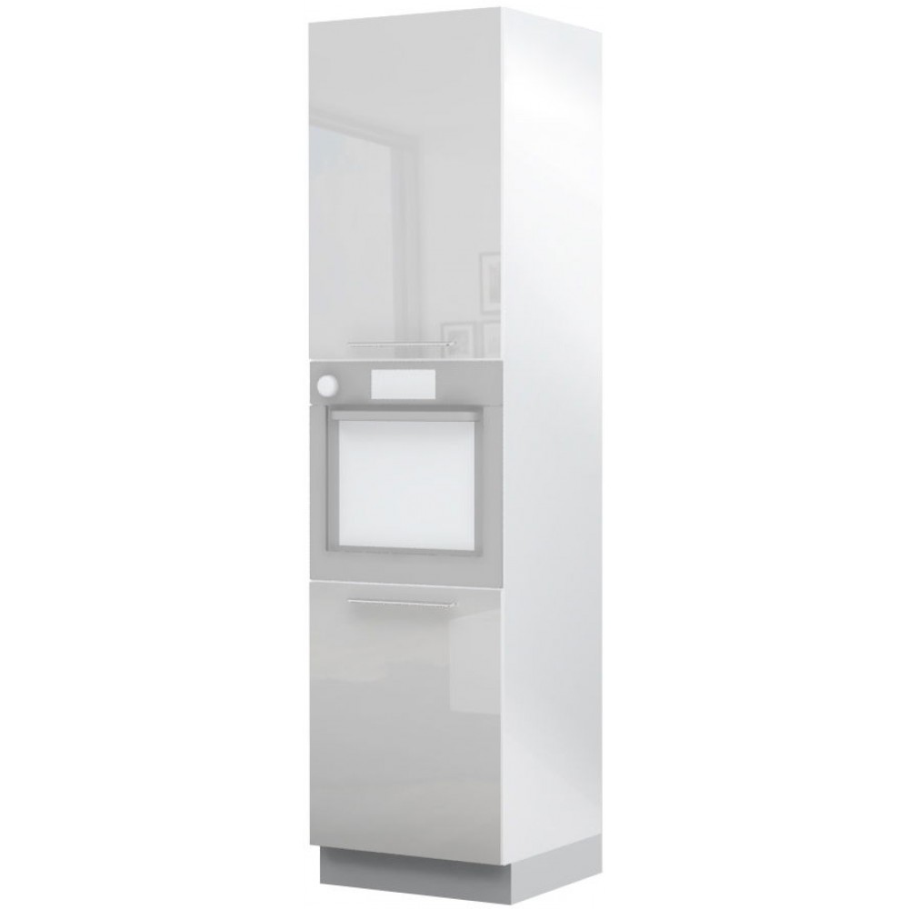 Επιδαπέδιο ντουλάπι φούρνου ψηλό Raval K23-60-2KR-Λευκό γυαλιστερό