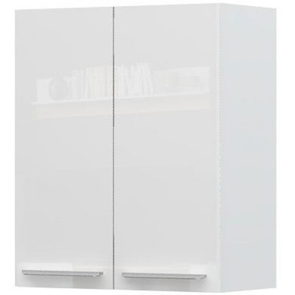 Ντουλάπι κρεμαστό Raval V7-60-2K-Λευκό - Λευκό γυαλιστερό